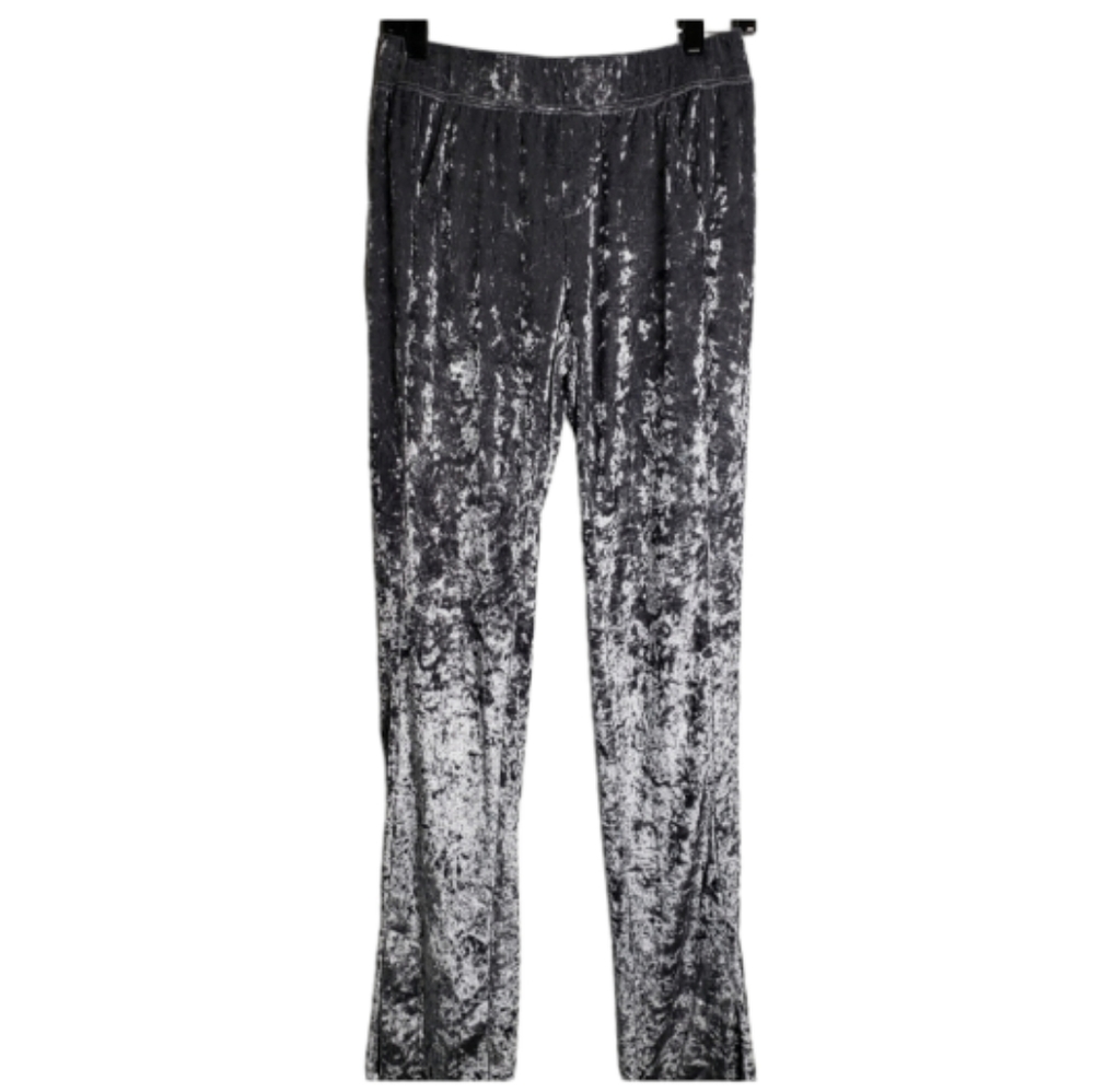Emma & Sam Crushed Velvet Silver Pants